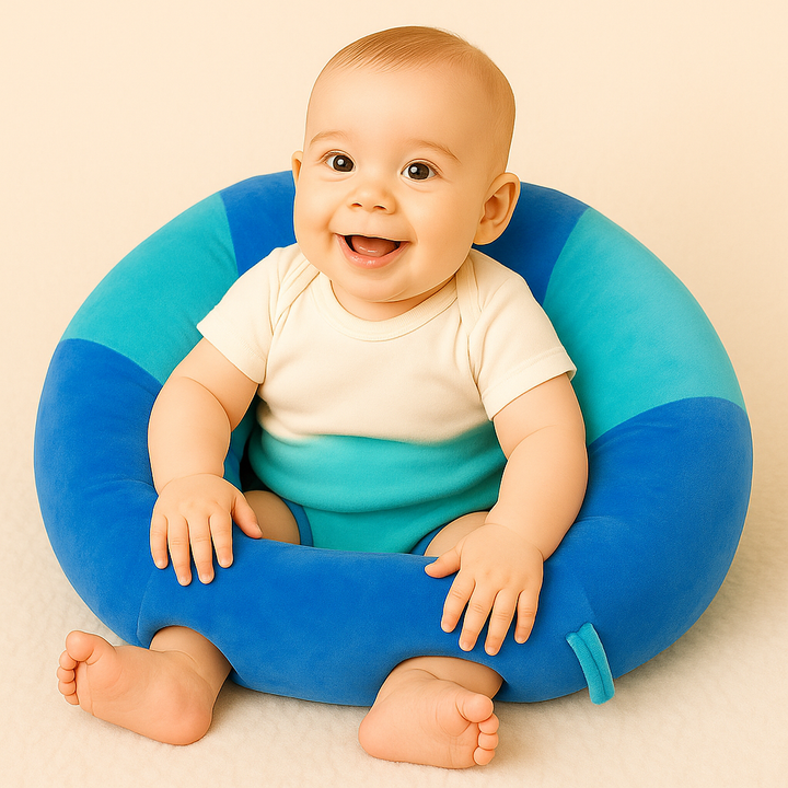 Blue baby support seat sitting chair plush cushion for infants