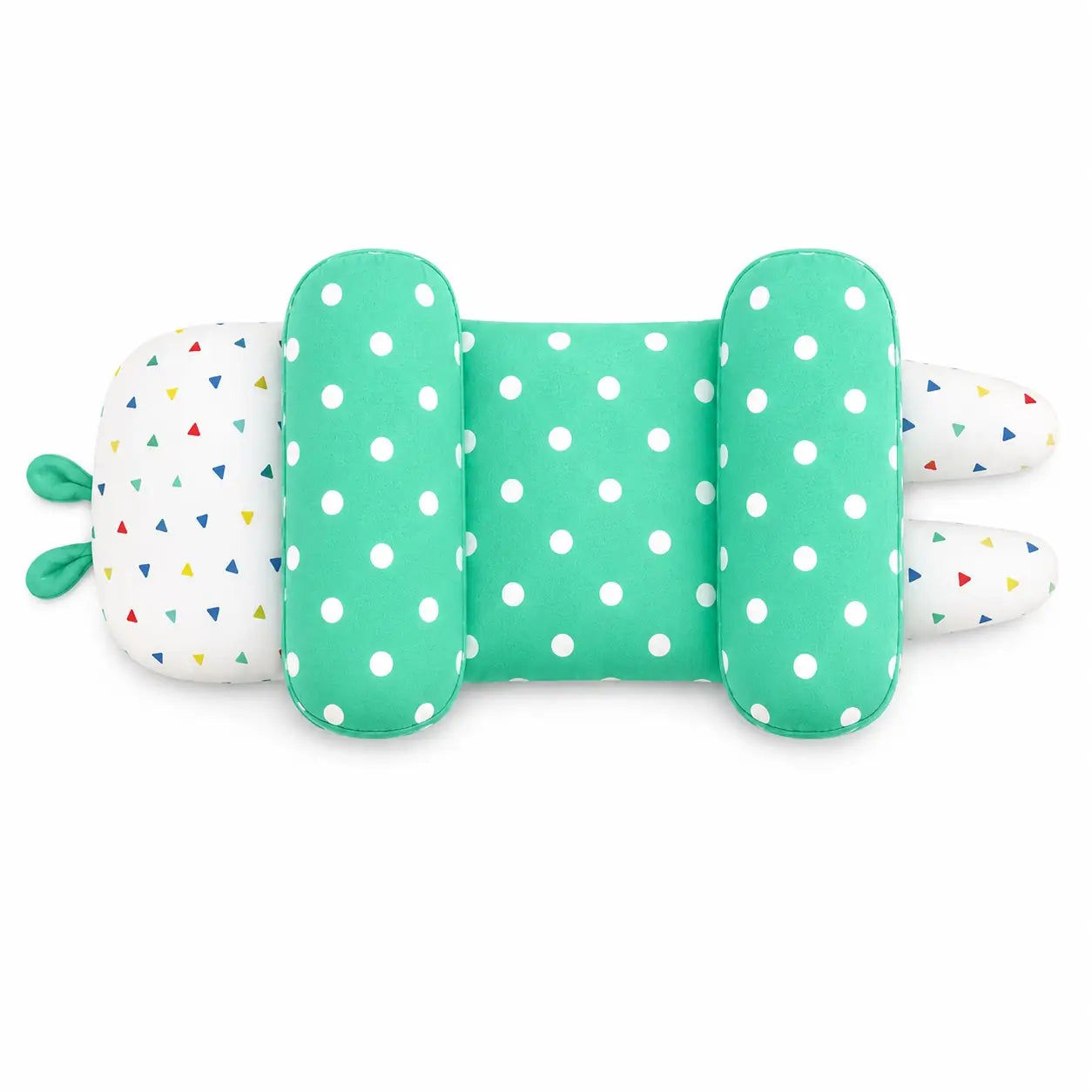 Adjustable Baby Head Shape Pillow Polka Green in Pakistan