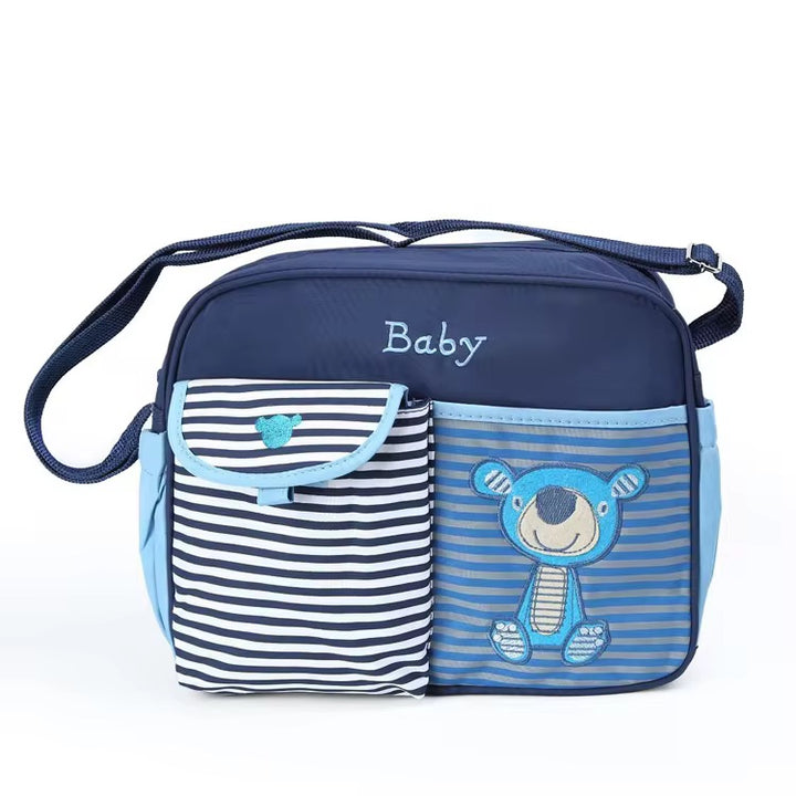 Stylish baby diaper bag with compartments and adjustable strap for travel and daily use