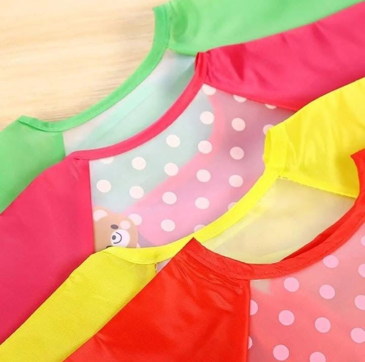 Baby Plastic Full Sleeves Bib 1 Pcs