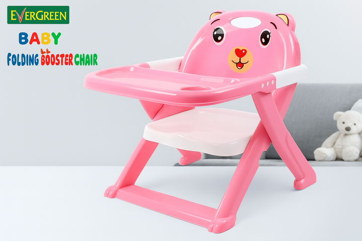 Baby folding booster dining chair with bear design for feeding