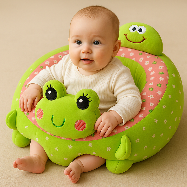 Frog character baby support seat sitting chair plush cushion