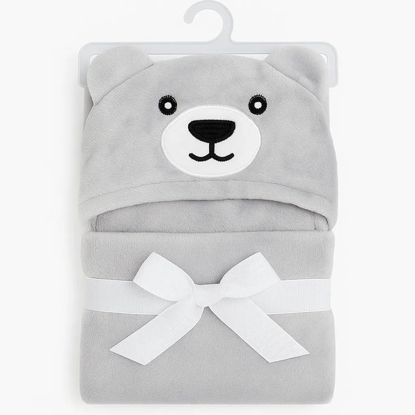 Baby hooded character wrapping sheet and plush fleece blanket for newborns online in Pakistan