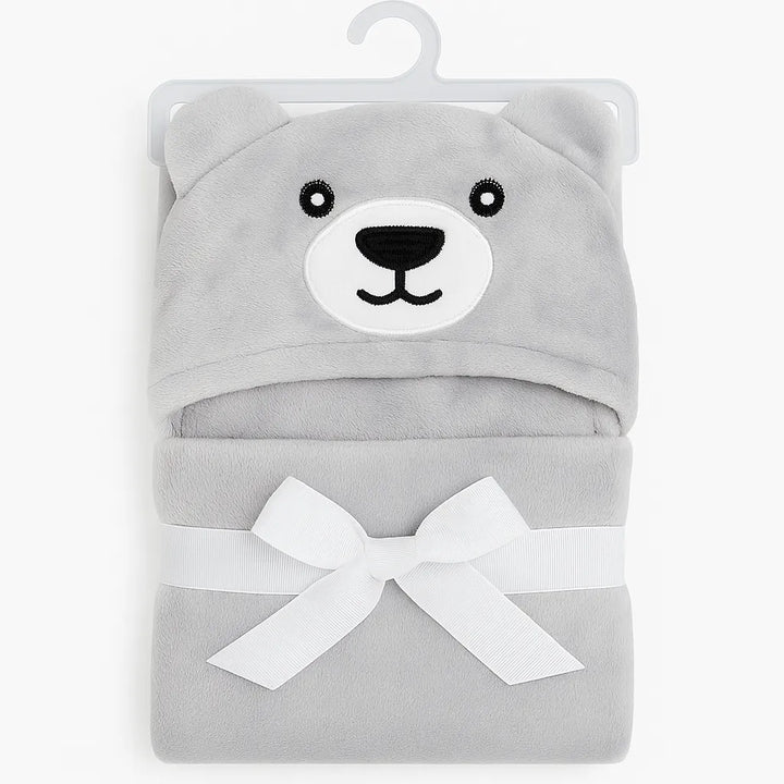 Baby hooded character wrapping sheet and plush fleece blanket for newborns online in Pakistan