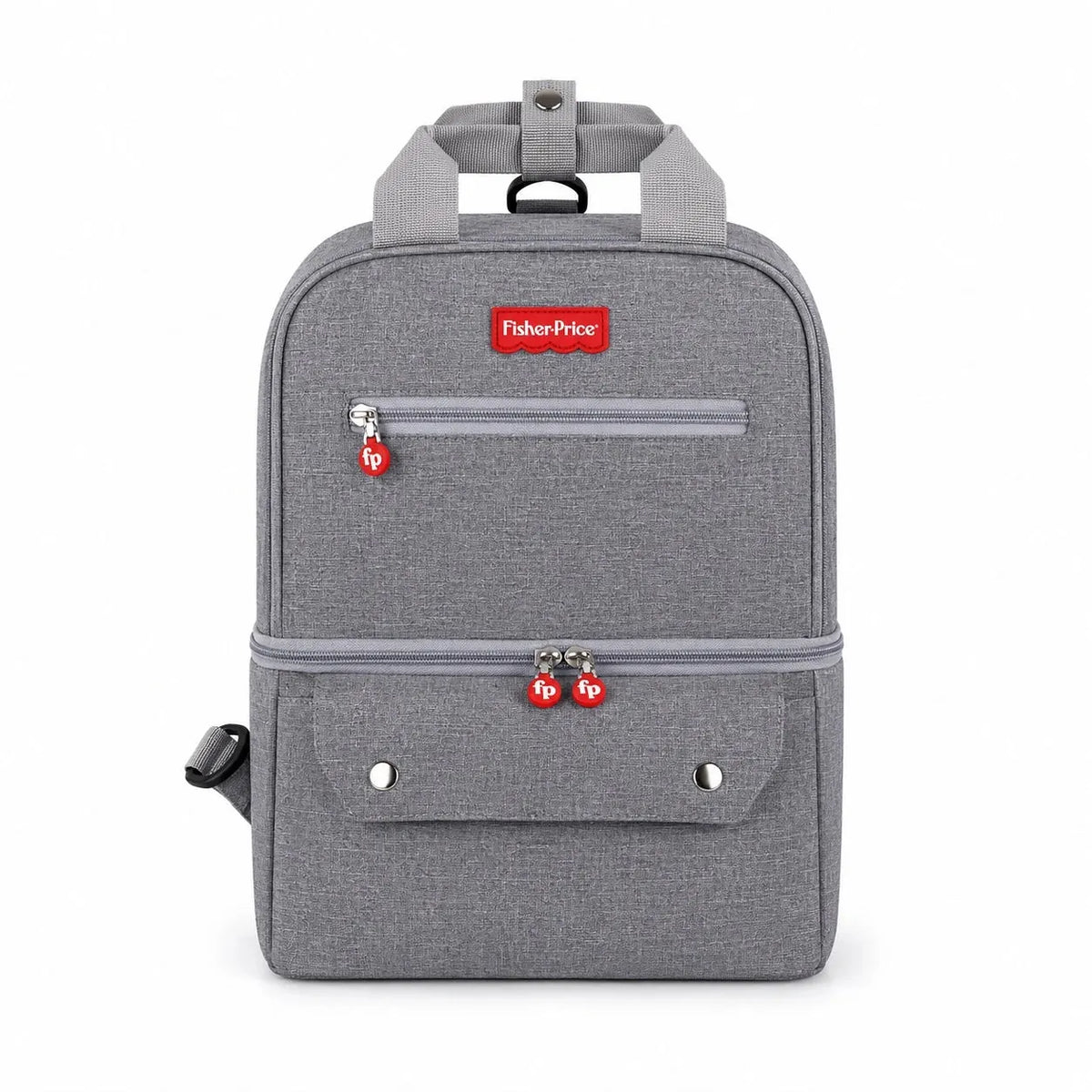 Fisher Price Baby Diaper Bag Backpack Grey Front View in Pakistan