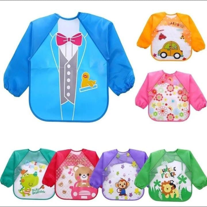 Baby Plastic Full Sleeves Bib 1 Pcs