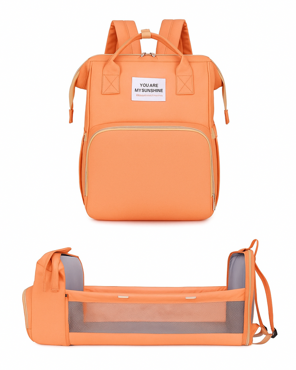 Multifunctional Diaper Bag & Folding Baby Bed – Travel Friendly, Waterproof, Spacious