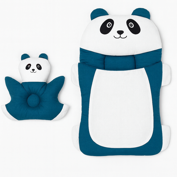 Baby Carry Nest with Pillow Panda Character – Soft Dual Zip Comfortable Newborn Sleeping Nest in Pakistan
