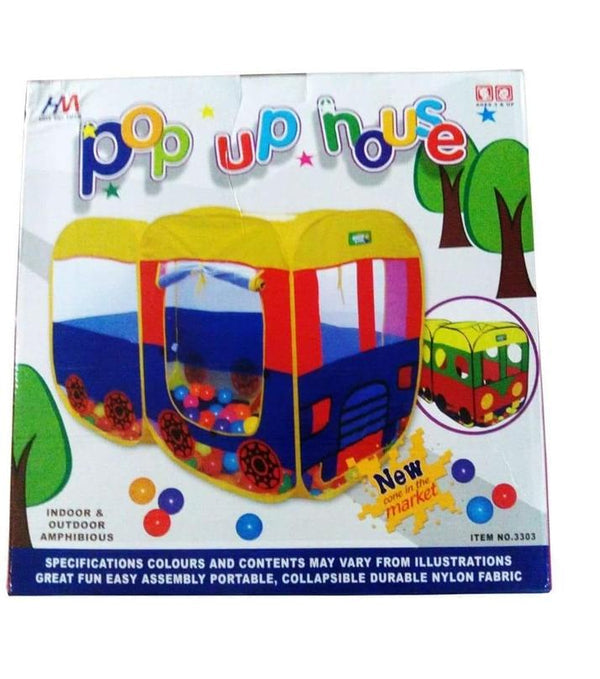 BIG POP UP TENT HOUSE FOR KIDS LARGE SCHOOL BUS SHAPE