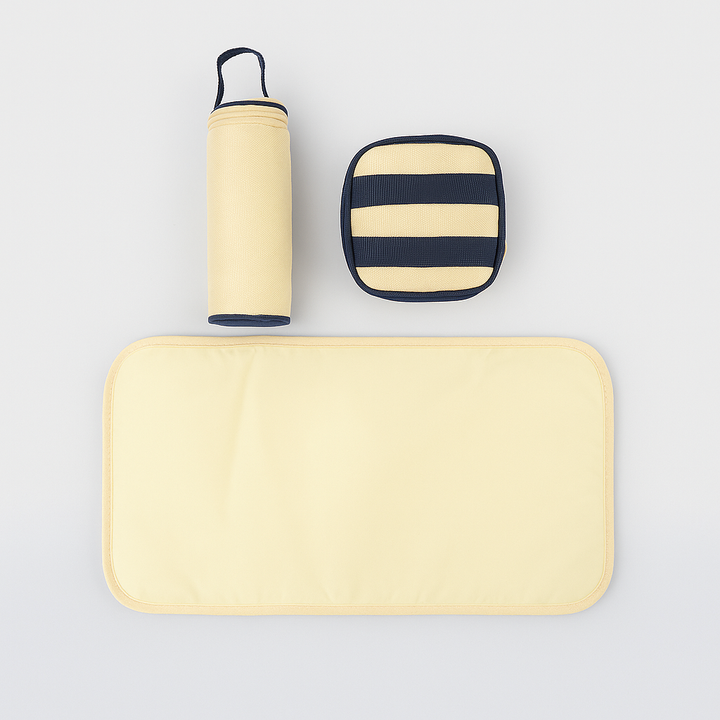 Chicco 5 pcs mummy bag set with diaper bags, bottle holder, pouch & changing mat – red & beige variants