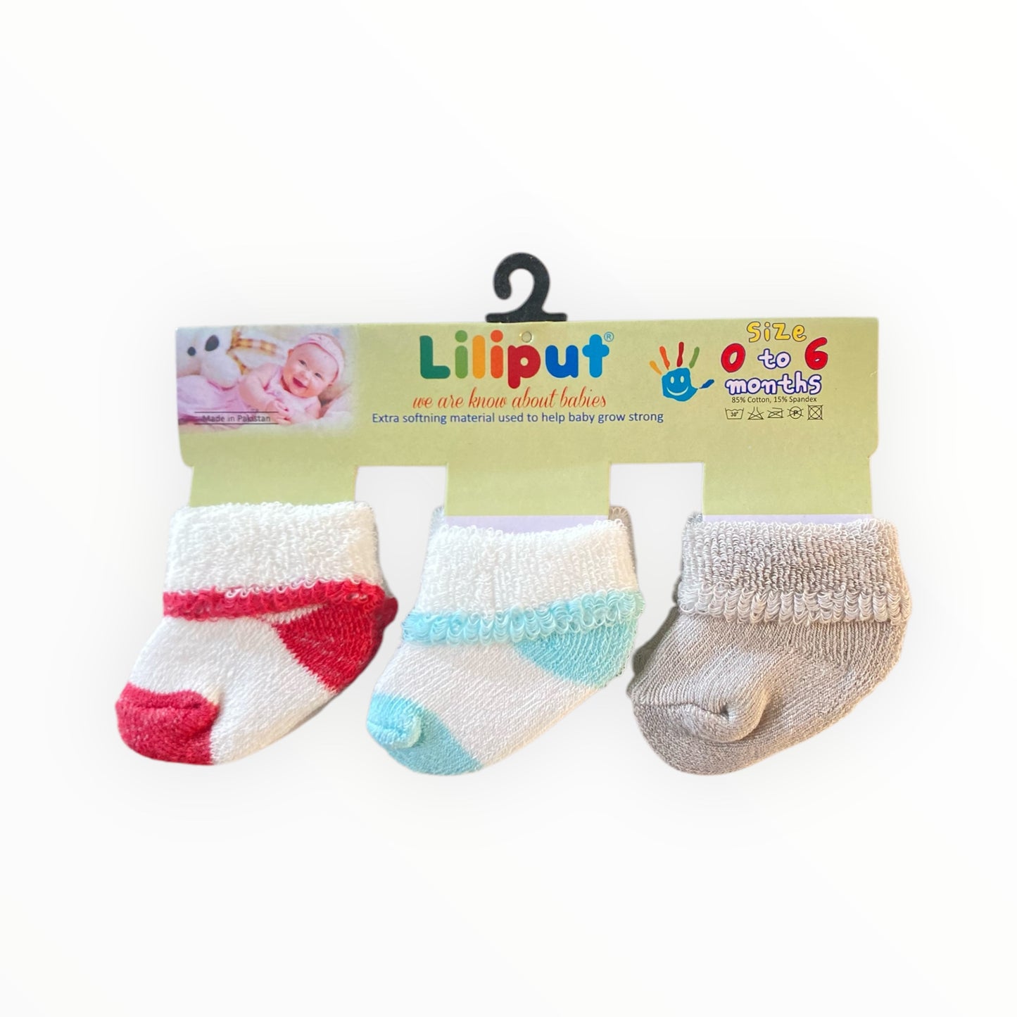 Pack Of 3 Socks 0-6 Months