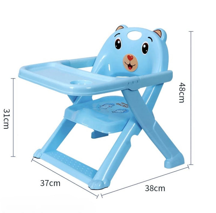 Baby folding booster dining chair with bear design for feeding