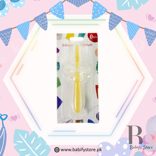Soft-bristled baby toothbrush designed for gentle oral care.