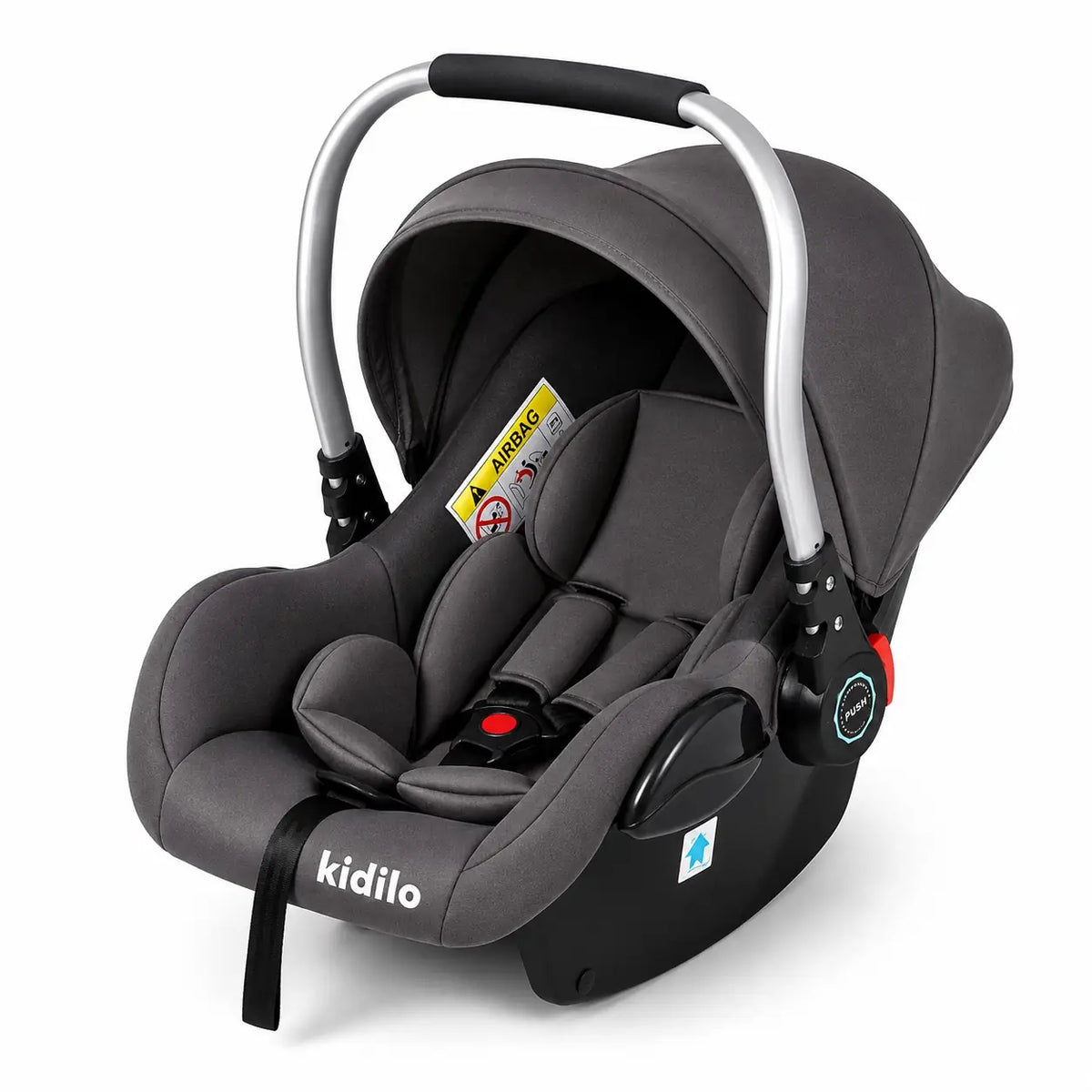 Kidilo G306 Baby Carry Cot with Safety Harness in Gray