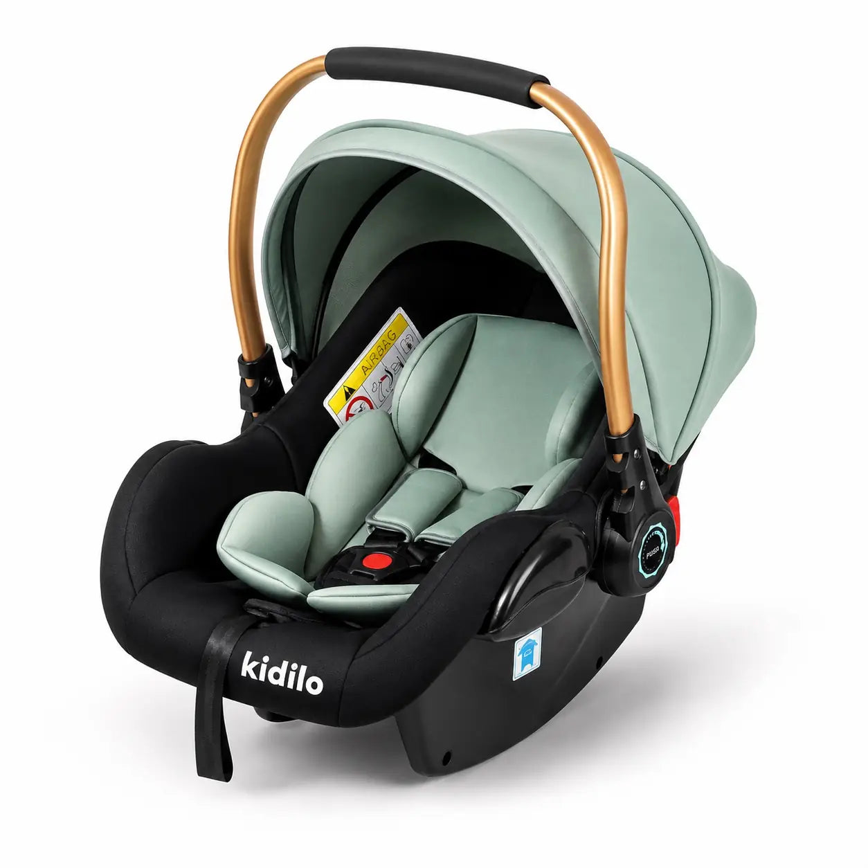 Kidilo G308 Baby Carry Cot with Car Seat in Green