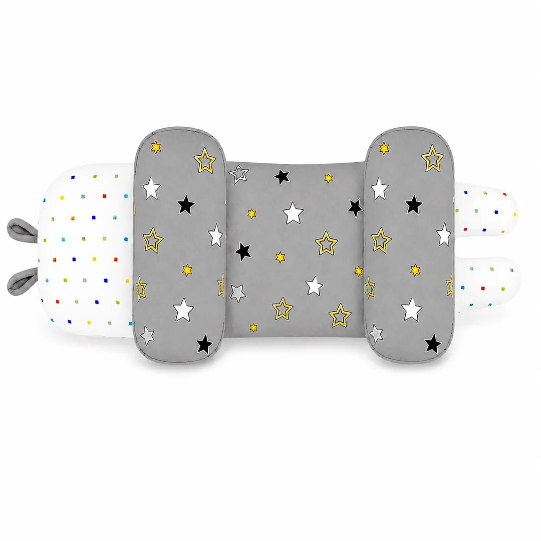 Grey adjustable newborn baby head shape pillow in Pakistan