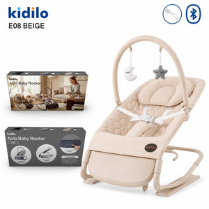 Kidilo E08 Beige Auto Baby Rocker with Bluetooth in Pakistan