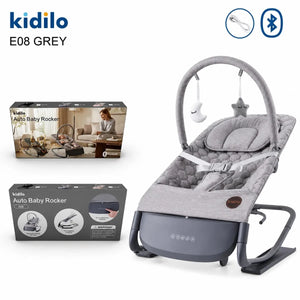 Kidilo E08 Grey Auto Baby Rocker with Bluetooth in Pakistan