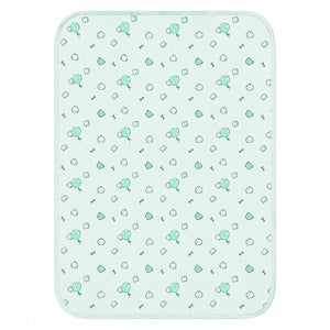 Mint green baby waterproof changing mat with animal print in Pakistan