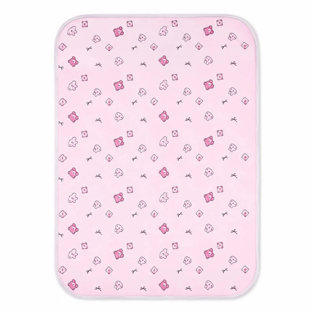 Pink baby waterproof changing mat with animal print in Pakistan