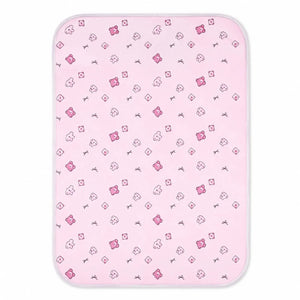 Pink baby waterproof changing mat with animal print in Pakistan