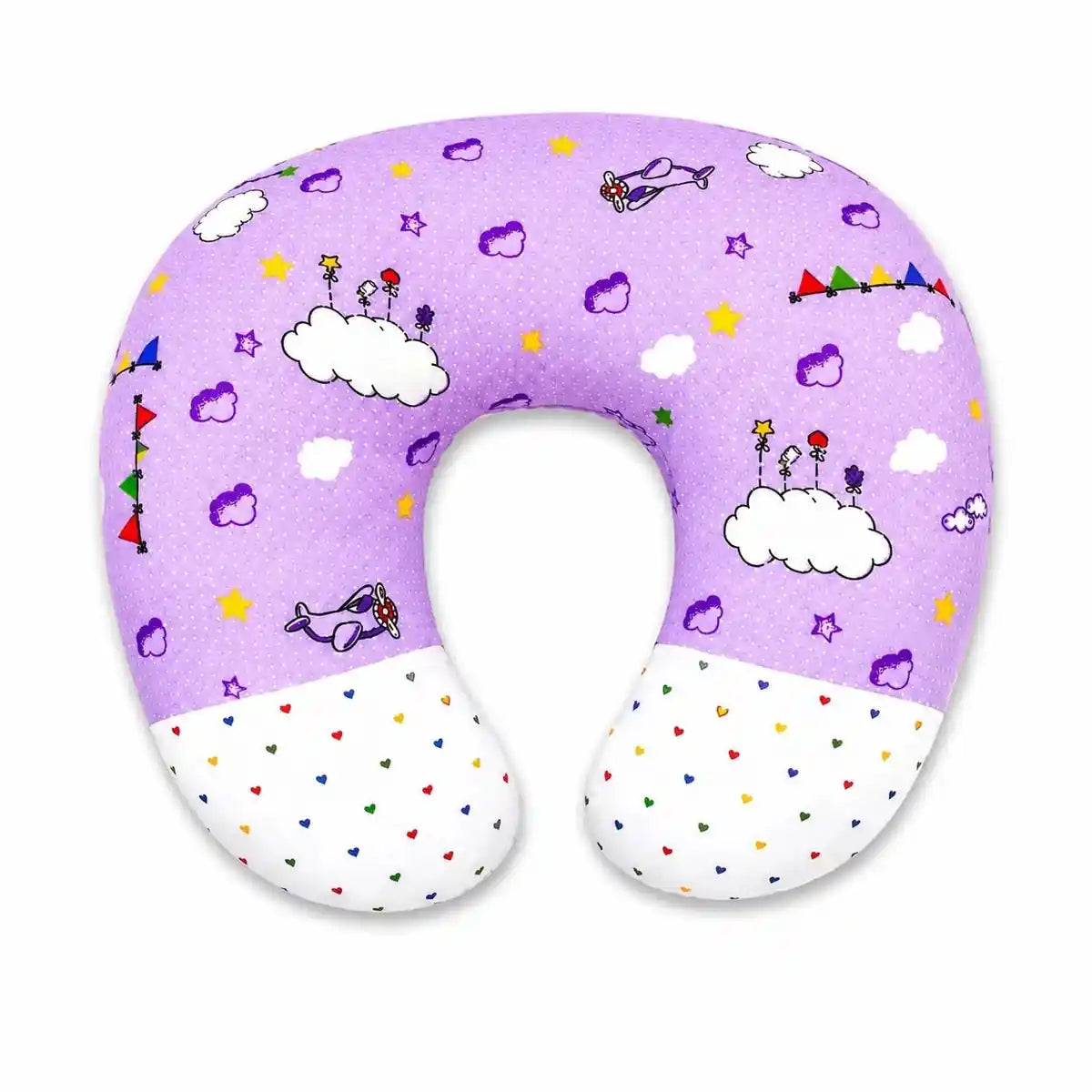 Baby nursing and feeding pillow purple cloud print in Pakistan