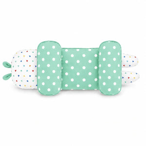 Mint green adjustable newborn head shape pillow with side support