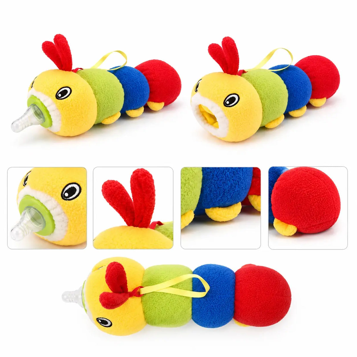 Ant baby feeder bottle cover soft plush multicolor design 25x10 cm