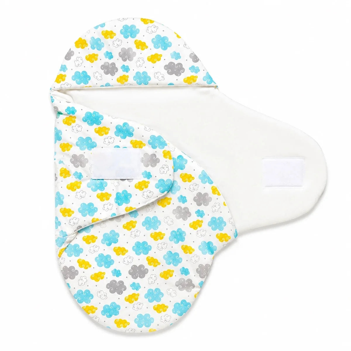 Baby Foam Swaddle Wrap Colorful Cloud Print Open View for Newborn in Pakistan
