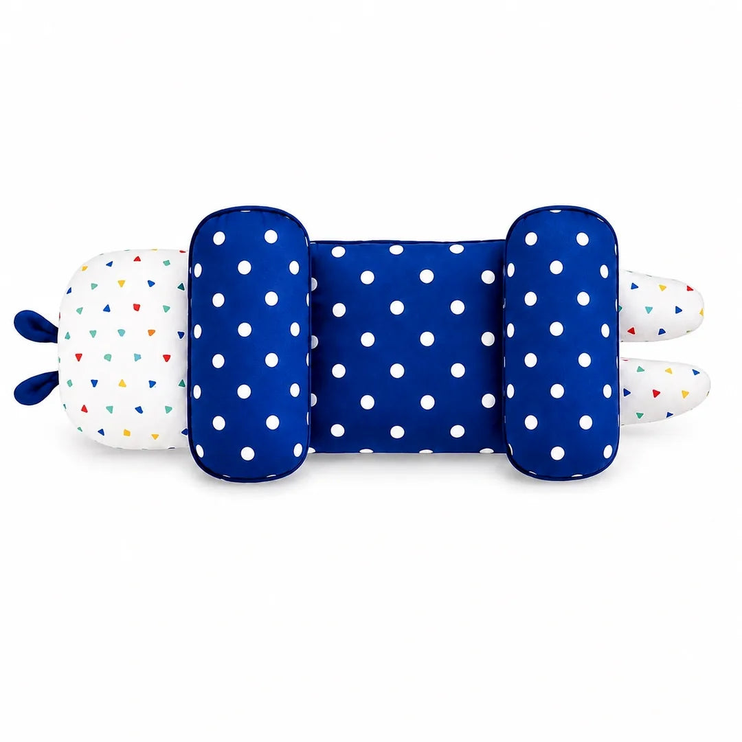 Navy blue adjustable baby head shape support pillow for newborn