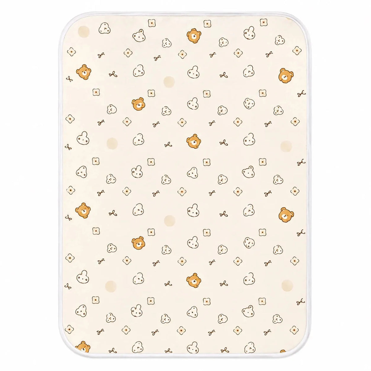Beige baby waterproof changing mat with animal print in Pakistan