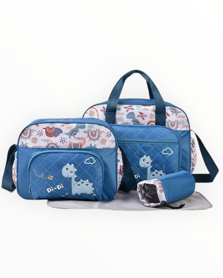 Premium Dino-Themed Diaper Bag Set – Spacious, Durable, and Stylish 4-Piece Set
