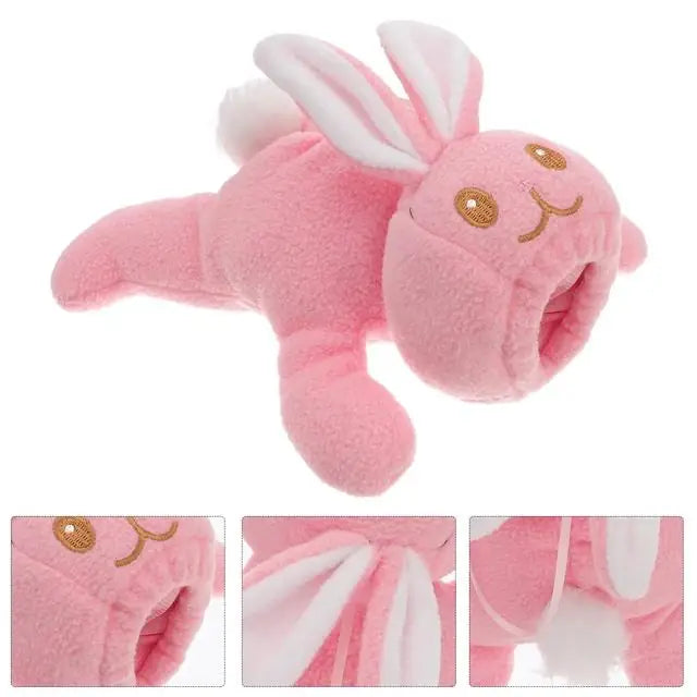 Pink Bunny baby feeder bottle cover soft plush design 25x10 cm