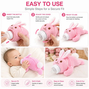 Baby Character Feeder Cover Bunny Pink 