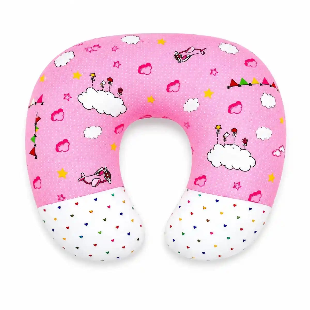 Baby nursing and feeding pillow pink cloud print in Pakistan
