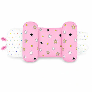 Pink adjustable baby head shape pillow for newborn in Pakistan