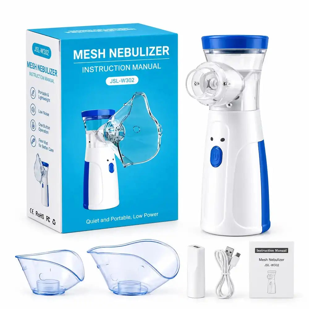 Portable mesh nebulizer machine JSL-W302 with accessories in Pakistan