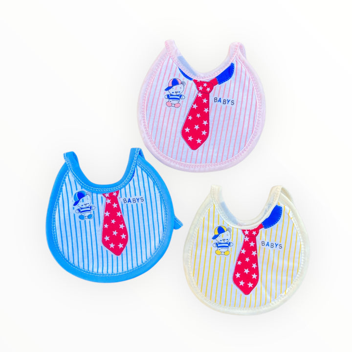 Set of 3 foam baby bibs, soft and absorbent, perfect for protecting your baby's clothes during feeding.