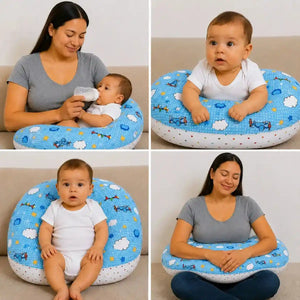 Baby nursing and feeding pillow sky blue cloud print