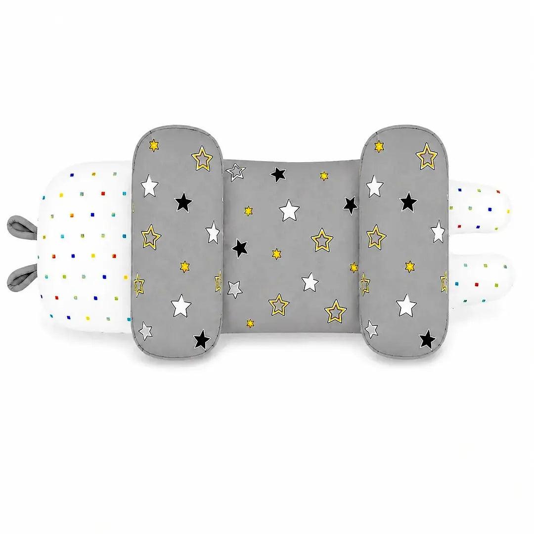 Adjustable Baby Head Shape Pillow Star Grey in Pakistan