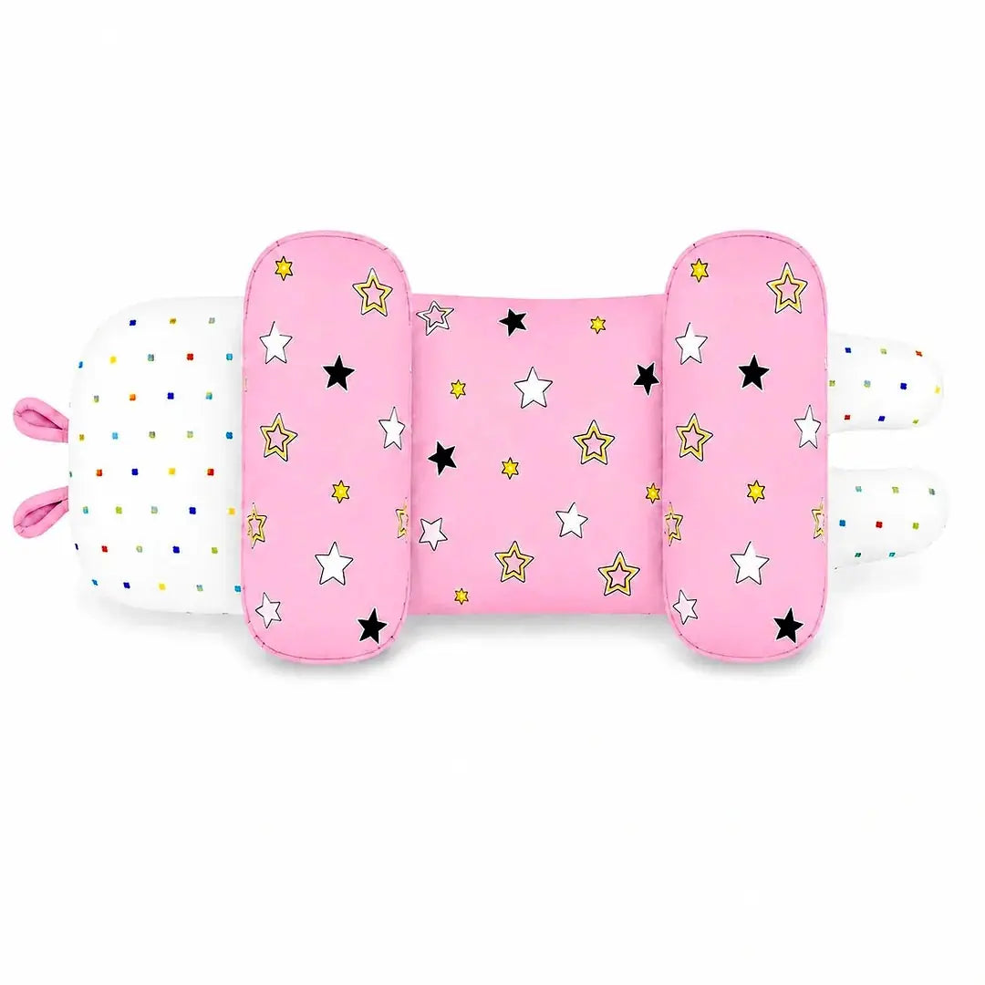 Adjustable Baby Head Shape Pillow Star Pink in Pakistan