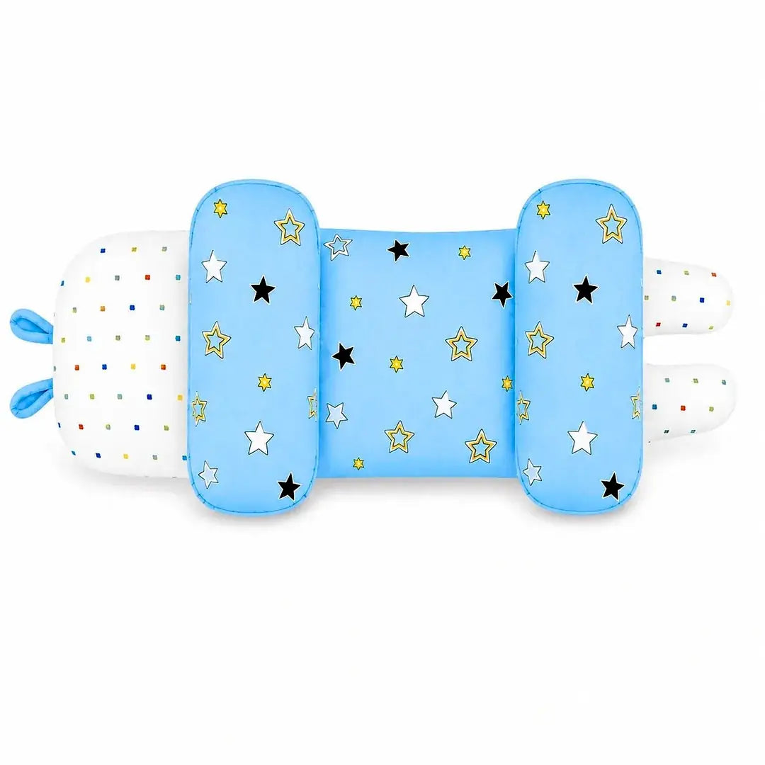 Adjustable Baby Head Shape Pillow Star Sky Blue in Pakistan