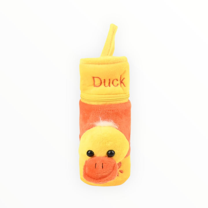 Soft velvet baby feeder bottle cover designed for protection, insulation, and style. Keeps bottles clean, warm, and scratch-free.