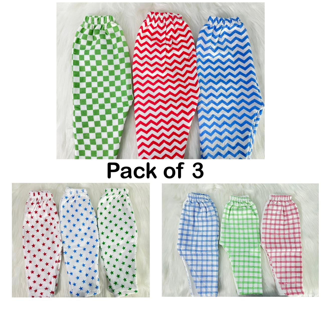 Pack Of 3 Baby Pajama & Trouser Set