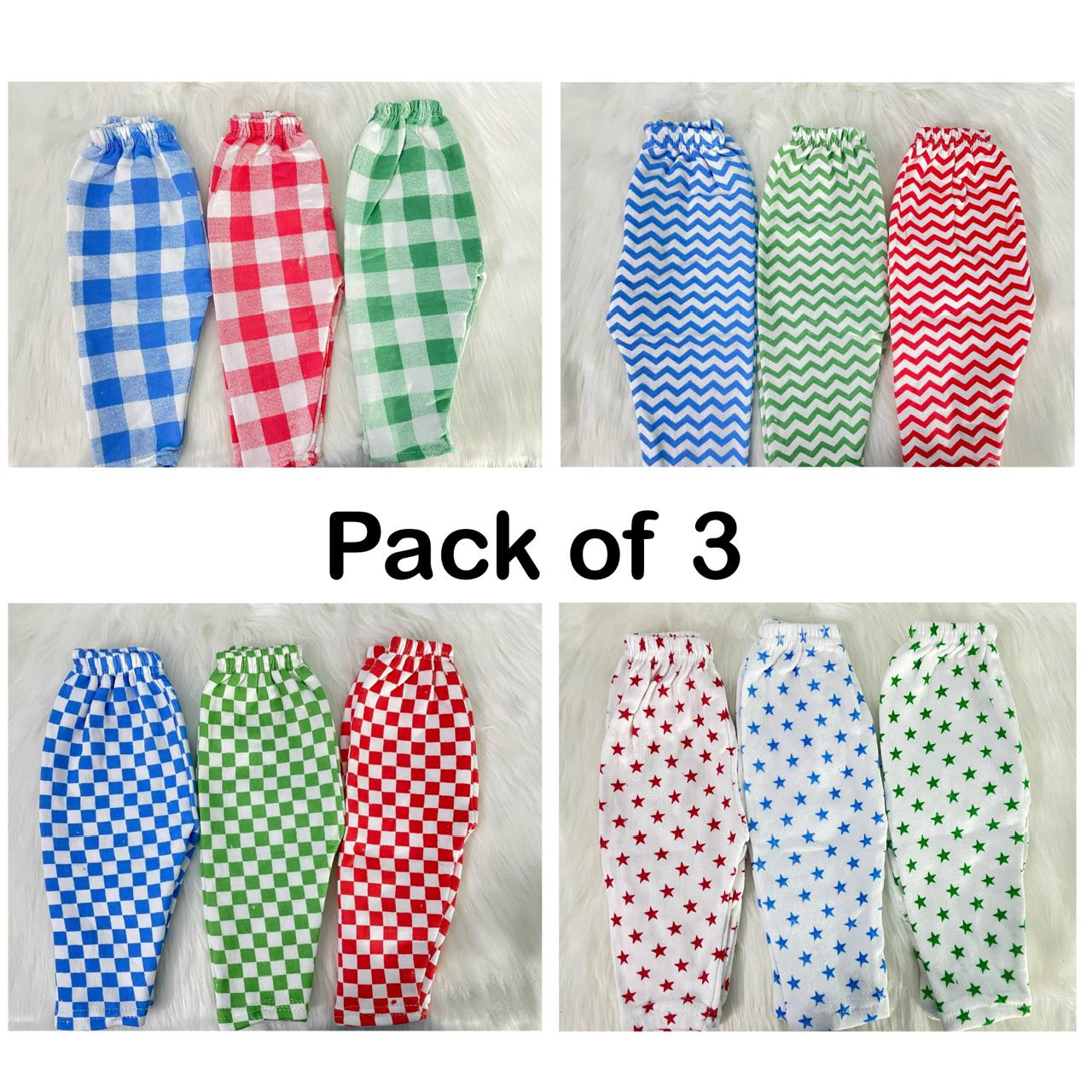 Pack Of 3 Baby Pajama & Trouser Set