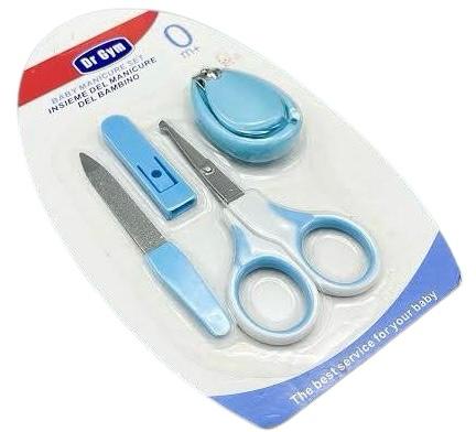 4-piece baby nail care set with clipper, tweezers, manicure kit, and scissors for safe and gentle nail trimming.