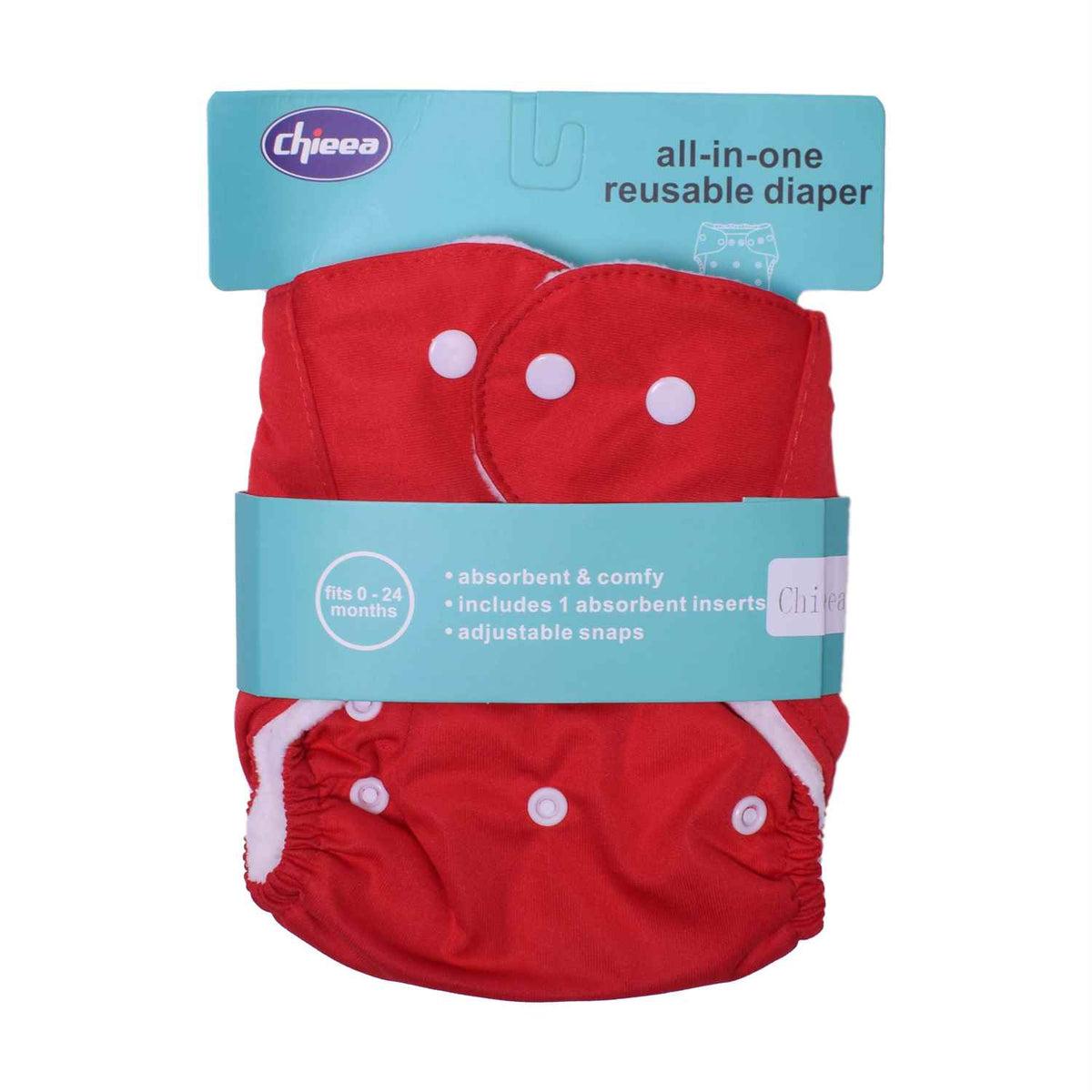 Waterproof All-In-One Reusable Diaper Adjustable With Pad 0-24M