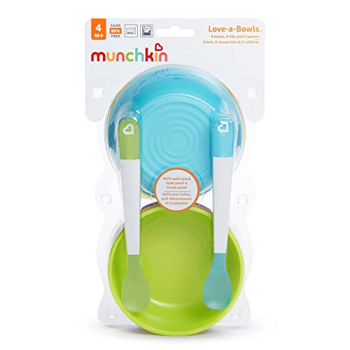 Munchkin Love A Bowls 10 Piece Feeding Set, Dining Set