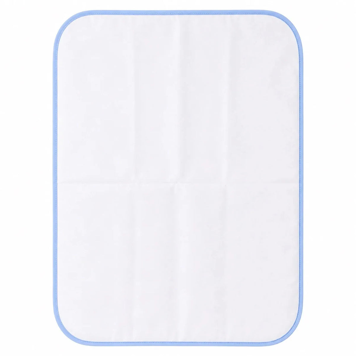 Baby waterproof changing mat white back side with blue border in Pakistan