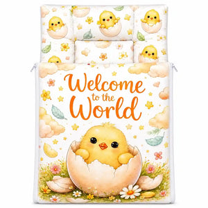 Baby Carry Nest Sleeping Bag Welcome to the World Baby Chick Design open view